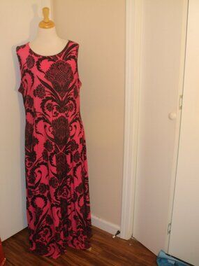 R&B Collection Plus Size 1X Sleeveless Maxi Dress